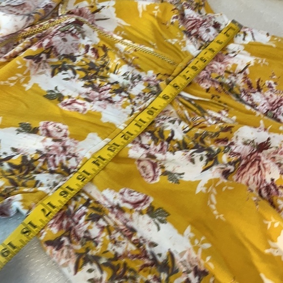 Chic Soul Mustard Floral Romper 2X (16-18) Plus Size Boho Festival - Picture 15 of 16